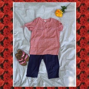 Talbots Tie Sleeve Blouse. Size Petite M.